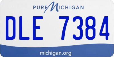 MI license plate DLE7384