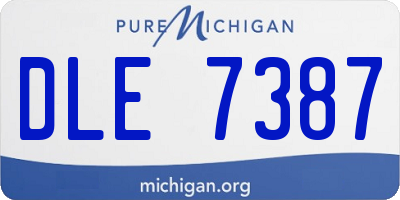 MI license plate DLE7387