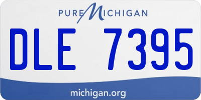 MI license plate DLE7395