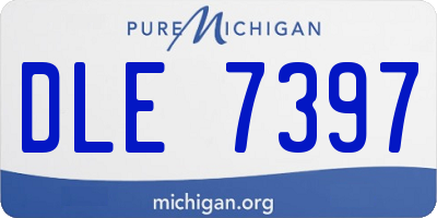 MI license plate DLE7397
