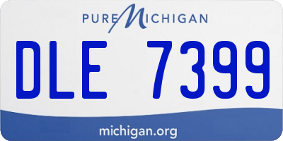 MI license plate DLE7399
