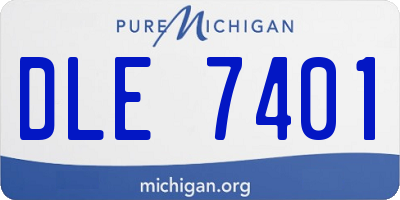 MI license plate DLE7401