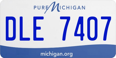 MI license plate DLE7407