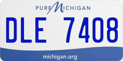 MI license plate DLE7408
