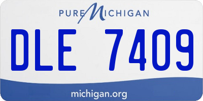 MI license plate DLE7409