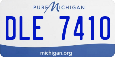 MI license plate DLE7410