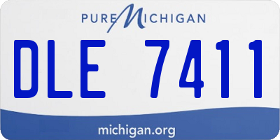 MI license plate DLE7411