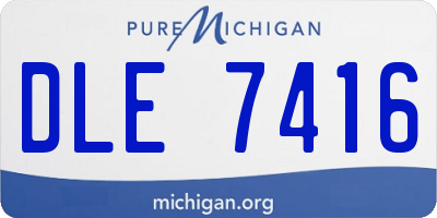 MI license plate DLE7416