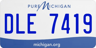 MI license plate DLE7419