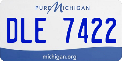 MI license plate DLE7422