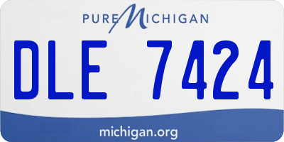 MI license plate DLE7424