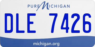 MI license plate DLE7426