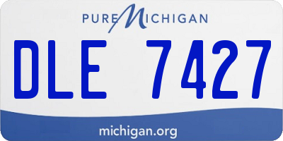 MI license plate DLE7427