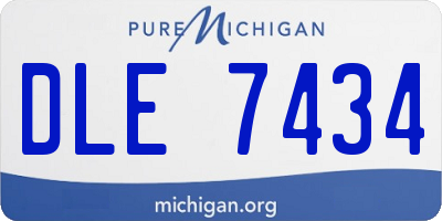 MI license plate DLE7434