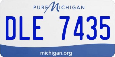 MI license plate DLE7435