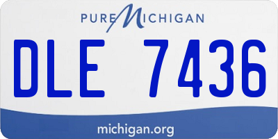 MI license plate DLE7436