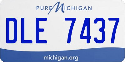 MI license plate DLE7437