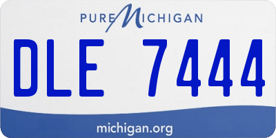 MI license plate DLE7444