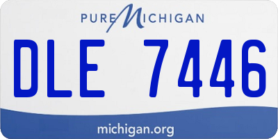 MI license plate DLE7446