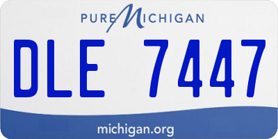 MI license plate DLE7447