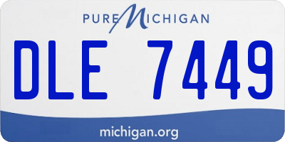 MI license plate DLE7449