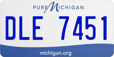 MI license plate DLE7451