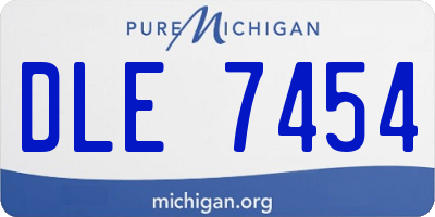 MI license plate DLE7454