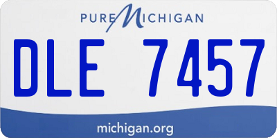 MI license plate DLE7457