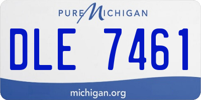 MI license plate DLE7461