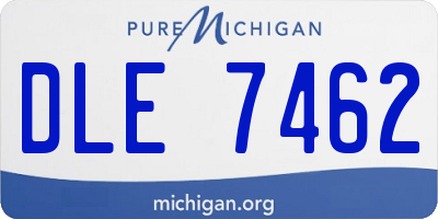 MI license plate DLE7462