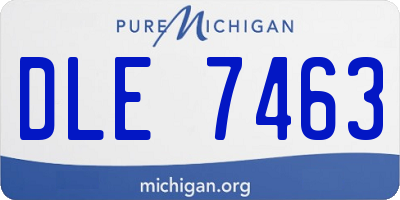 MI license plate DLE7463