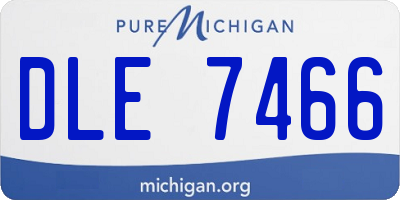 MI license plate DLE7466