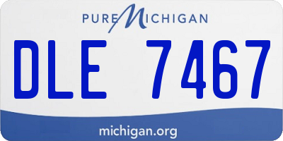 MI license plate DLE7467