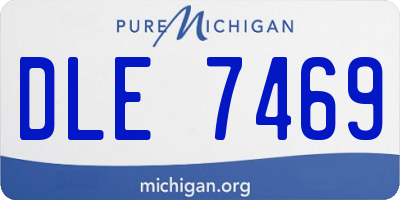 MI license plate DLE7469