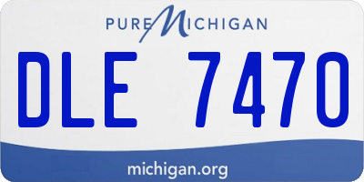 MI license plate DLE7470