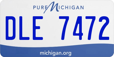 MI license plate DLE7472