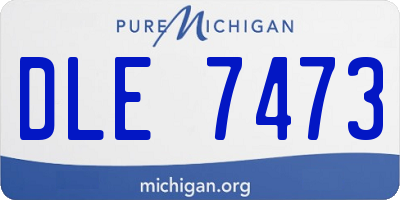 MI license plate DLE7473