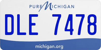 MI license plate DLE7478
