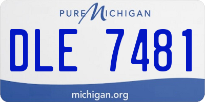 MI license plate DLE7481