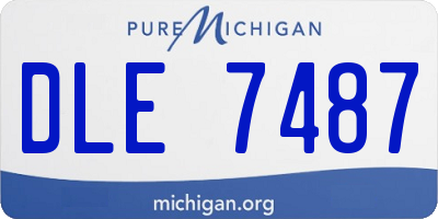 MI license plate DLE7487