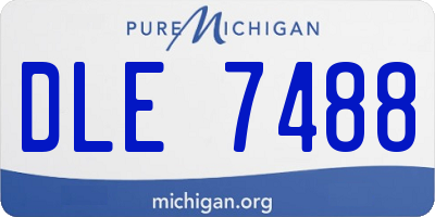 MI license plate DLE7488