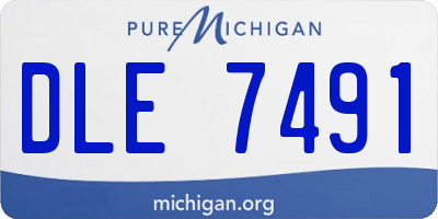 MI license plate DLE7491