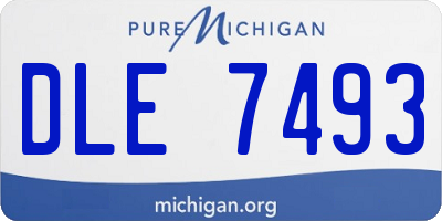 MI license plate DLE7493