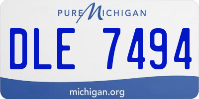 MI license plate DLE7494