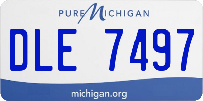 MI license plate DLE7497