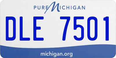 MI license plate DLE7501