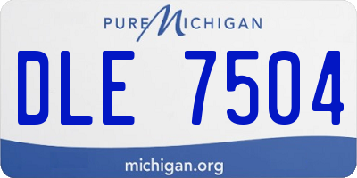 MI license plate DLE7504