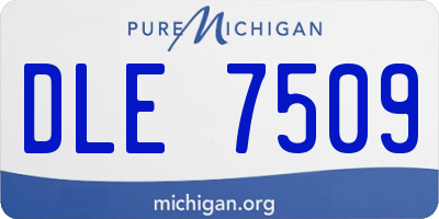 MI license plate DLE7509