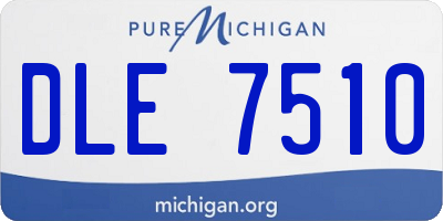 MI license plate DLE7510