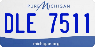MI license plate DLE7511